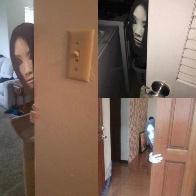 The Grudge Cut Out Halloween Decor Prank